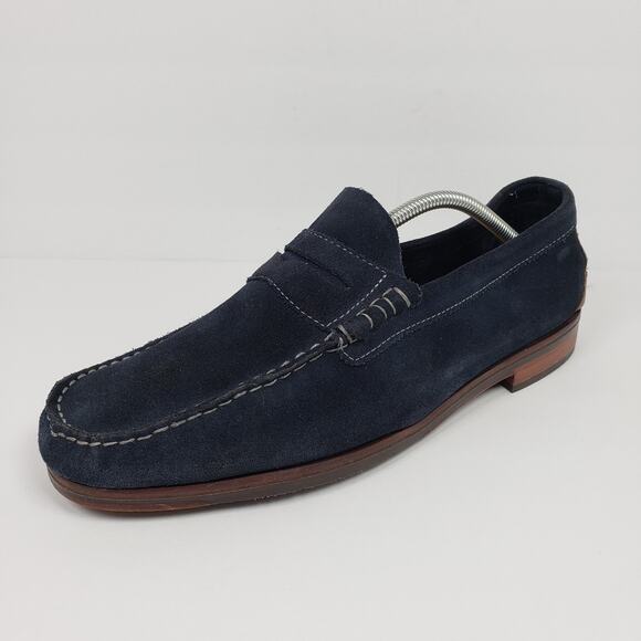 Florsheim Sea Island Mens Size 12 D Navy Blue Suede Slip On Formal Loafer Shoes main image 10